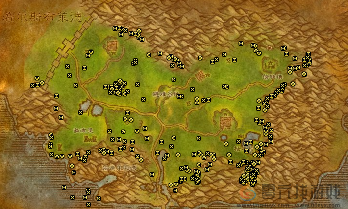 魔兽世界阿拉希高地矿点分布图(图2)